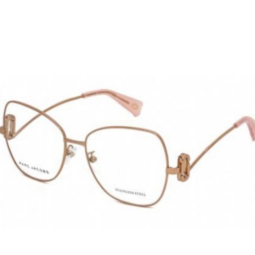 Marc Jacobs Rose Gold Butterfly Framed Eyeglasses - New